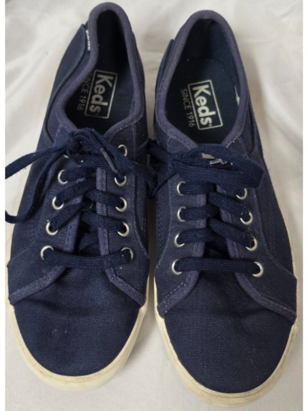 Keds Women’s Sz 6 Coursa Metallic Navy Blue Lace-Up Fashion Sneakers WF57863